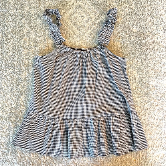 Madewell Tops - Madewell Gingham Tank Top Size 6